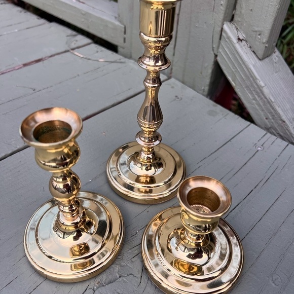 Baldwin Brass Forged In America candlestick holders - Picture 1 of 9